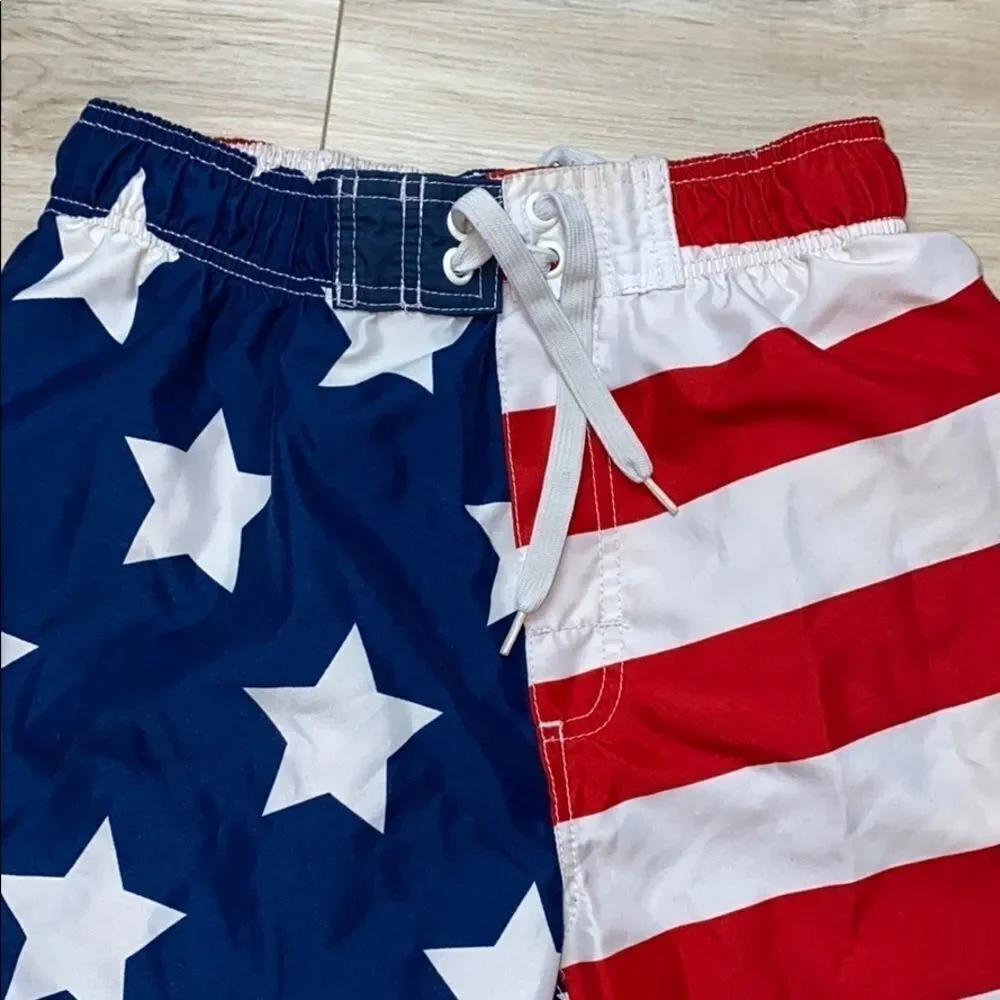 Kanu Surf Swim Trunks USA Flag Small